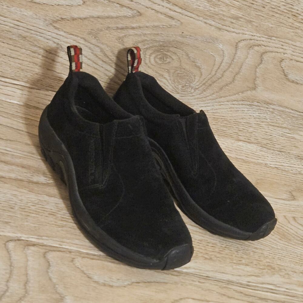 Merrell Women’s Black Suede Winter Moc Slip On Comfort Walking Shoes Size 7 - Picture 4 of 8